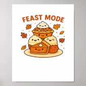 Feast Mode – Schattige Autumn Comfort Food Bord Bo Poster (Voorkant)