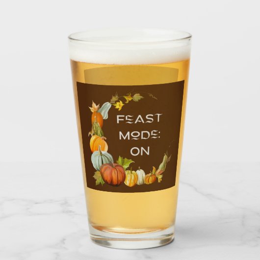 Feast Mode Thanksgiving Cup Glas (Voorkant gevuld)