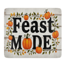 Feast Mode Thanksgiving Glass Cutting Board Snijplank