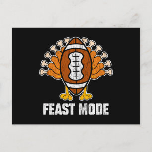 Feast Mode Thanksgiving Turkije Football Lover Gif Briefkaart