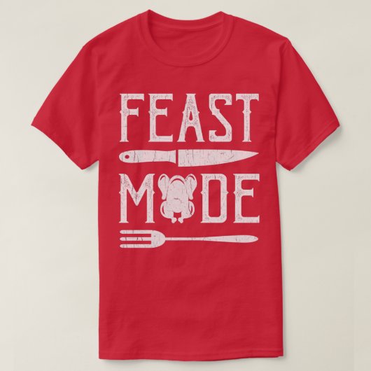 Feast Mode Turkey Retro  T-shirt (Design voorkant)