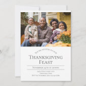Feast Modern Foto Thanksgiving Kaart (Voorkant)