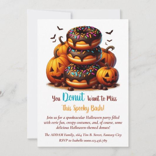 Feast of Frights: Spooky Halloween Dinner Party Kaart (Voorkant)