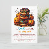 Feast of Frights: Spooky Halloween Dinner Party Kaart (Staand voorkant)