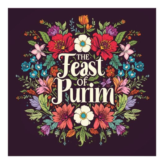 "Feast of Purim" art wall  Foto Afdruk (Voorkant)
