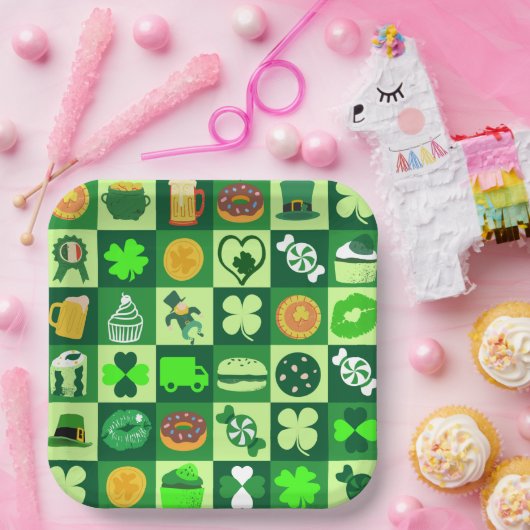 feast of saint patrick pattern  paper Bowls Papieren Bordje (Feest)