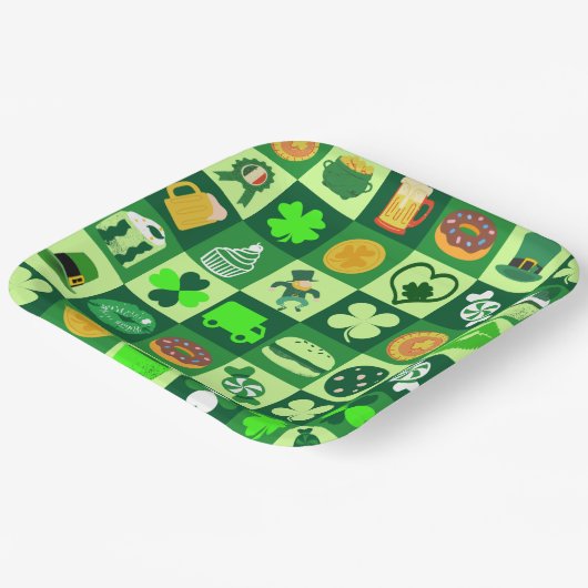 feast of saint patrick pattern  paper Bowls Papieren Bordje (Gebogen)