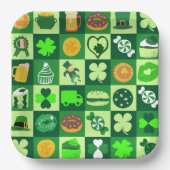 feast of saint patrick pattern paper Bowls Papieren Bordje (Voorkant)