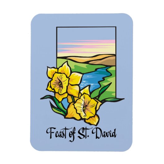 Feast of St. David Daffodils Magneet (Verticaal)