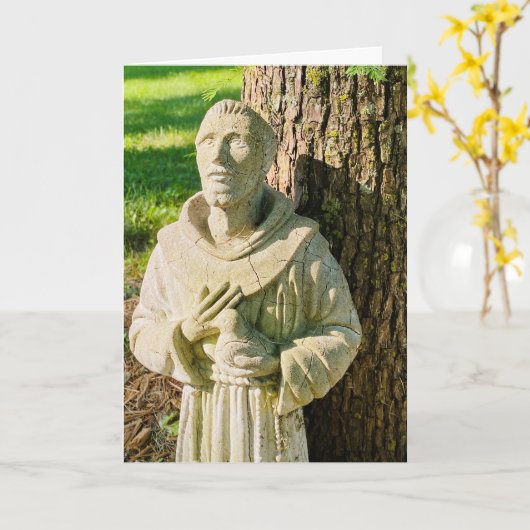 Feast of St. Francis With Bird in Hand Kaart (Gele Bloem)