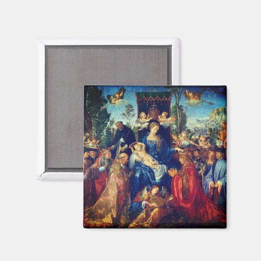 Feast of the Rosary - Albrecht Dürer, 1506 Magneet (Voorkant / Achterkant)