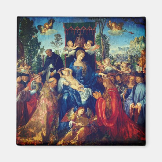 Feast of the Rosary - Albrecht Dürer, 1506 Magneet (Voorkant)