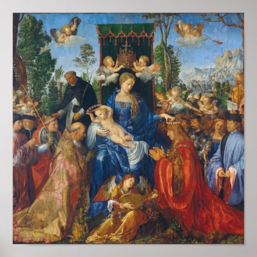 Feast of the Rosary - Albrecht Dürer, 1506 Poster (Voorkant)