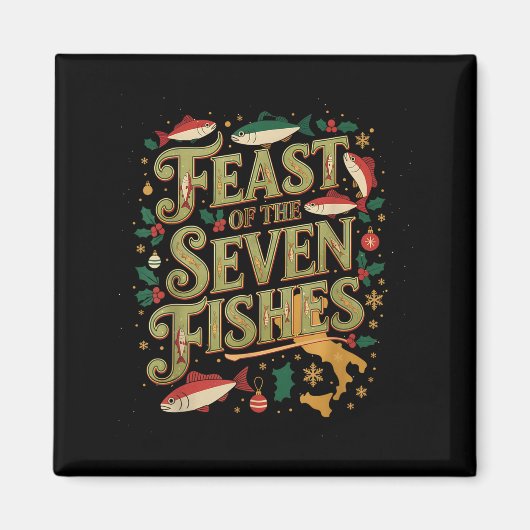 Feast Of The Seven Fishes Festive Italian Holiday  Magneet (Voorkant)