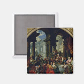 Feast onder een Ionic Portico, c.1720-25 Magneet (Voorkant / Achterkant)