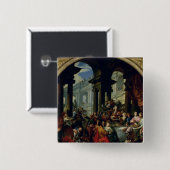 Feast onder een Ionic Portico, c.1720-25 Vierkante Button 5,1 Cm (Voorkant /achterkant)