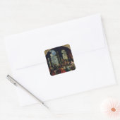 Feast onder een Ionic Portico, c.1720-25 Vierkante Sticker (Envelop)