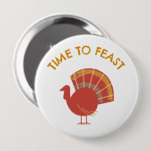 Feast over deze viering van Turkije Ronde Button 4,0 Cm (Voorkant /achterkant)