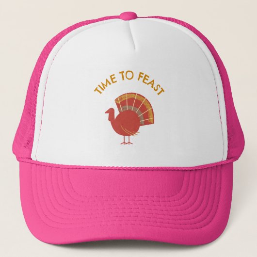 Feast over deze viering van Turkije Trucker Pet (Voorkant)