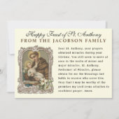 Feast van de Katholieke Prayer Kaart van St. Antho (Voorkant)