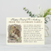 Feast van de Katholieke Prayer Kaart van St. Antho (Staand voorkant)