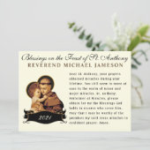 Feast van de Katholieke Prayer Kaart van St. Antho (Staand voorkant)