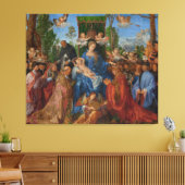 Feast van het Roos Garlands, 1506 (olie op hout) Canvas Afdruk (Insitu (Woonkamer))