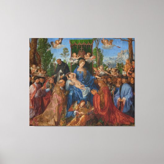 Feast van het Roos Garlands, 1506 (olie op hout) Canvas Afdruk (Voorkant)