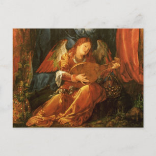 Feast van het Roos Garlands Angel door Albrecht Du Briefkaart