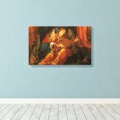 Feast van het Roos Garlands Angel door Albrecht Du Canvas Afdruk (Insitu (Houten vloer))