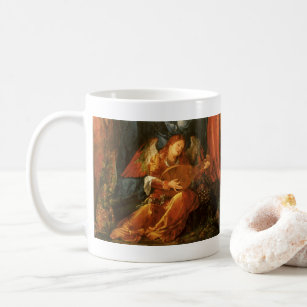 Feast van het Roos Garlands Angel door Albrecht Du Koffiemok