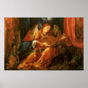 Feast van het Roos Garlands Angel door Albrecht Du Poster