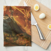 Feast van het Roos Garlands Angel door Albrecht Du Theedoek (Quarter Fold)