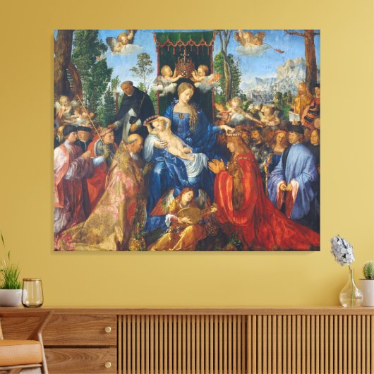 Feast van Roos Garlands Canvas Afdruk (Insitu (Woonkamer))