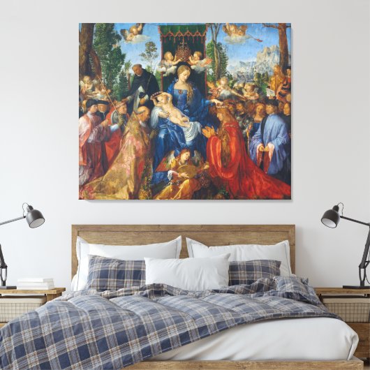 Feast van Roos Garlands Canvas Afdruk (Insitu (Slaapkamer))