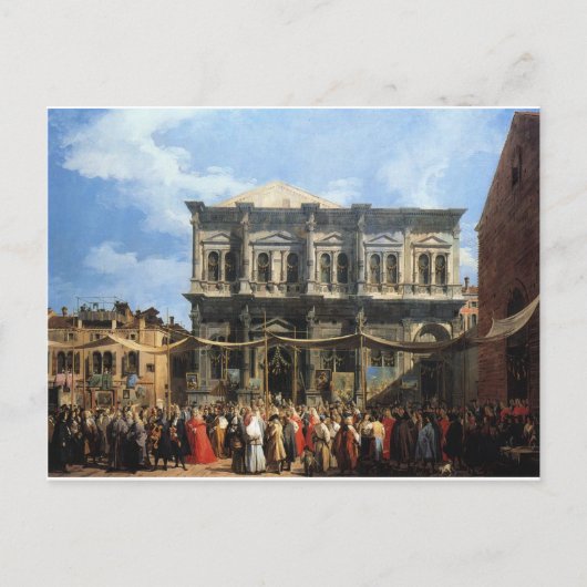 Feast van San Rocco door Canaletto Briefkaart (Voorkant)