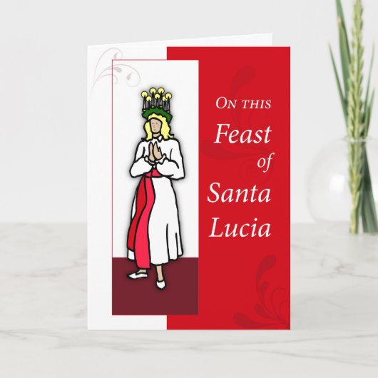 Feast van Santa Lucia Feestdagen Kaart (Voorkant)