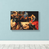 Feast van Simon & Mary Magdalene op Jezus voeten Canvas Afdruk (Insitu (Houten vloer))