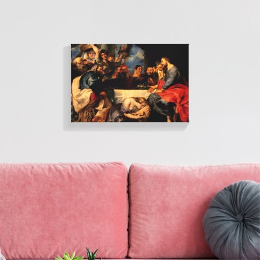 Feast van Simon & Mary Magdalene op Jezus voeten Canvas Afdruk (Insitu (Woonkamer))