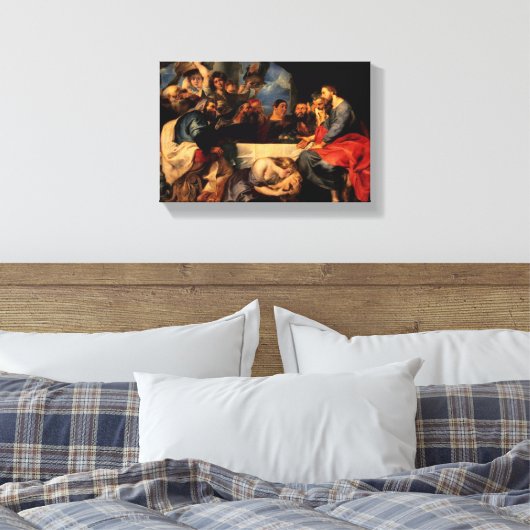 Feast van Simon & Mary Magdalene op Jezus voeten Canvas Afdruk (Insitu (Slaapkamer))