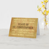 Feast van St. Christopher Religious Qualities Kaart (Gele Bloem)