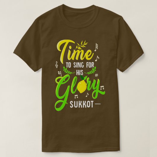 Feast van tabletten met Lulav en Etrog of Sukko T-shirt (Design voorkant)