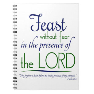 "Feast without Angar in the Presence of the Lord" Notitieboek
