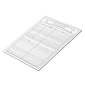 Feat- en middelenbladen notitieblok (Schuin)