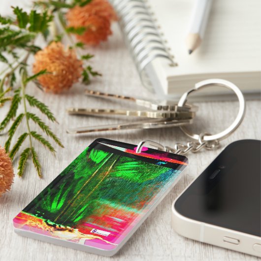 Feather Acryl Sleutelhanger van GStuller (Voorkant Rechts)