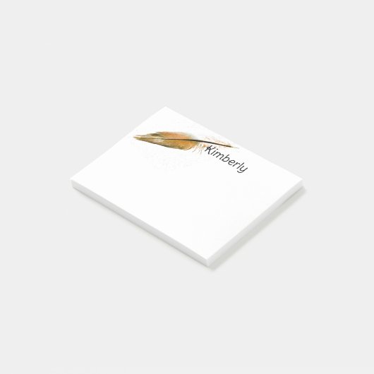  feather art brown and white personalize it  post-it® notes (Schuin)