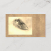 Feather Art Sepia visitekaartjes Custom Design (Achterkant)