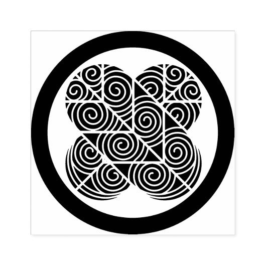 Feather Asano Taka no Ha Patroon Rubber Stamp Rubberstempel (Afrduk)