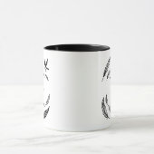 Feather, Bird and Leaves Line Art Custom Name Mok (Midden)