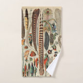 Feather Bird Wildlife Antiek veren Bad Handdoek (Handdoek)
